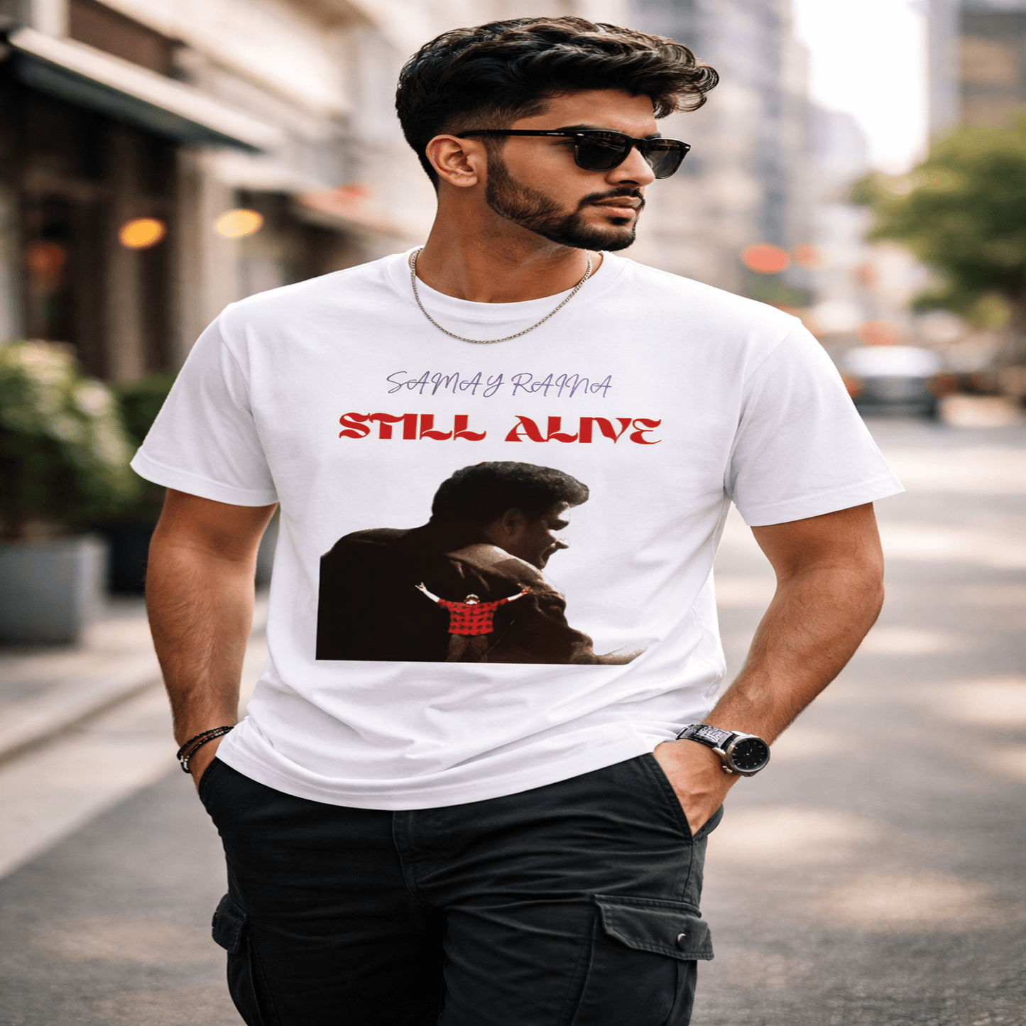 STILL ALIVE Graphic T-Shirt for Men & Women | Trendy White Printed Tee - ARPITUM