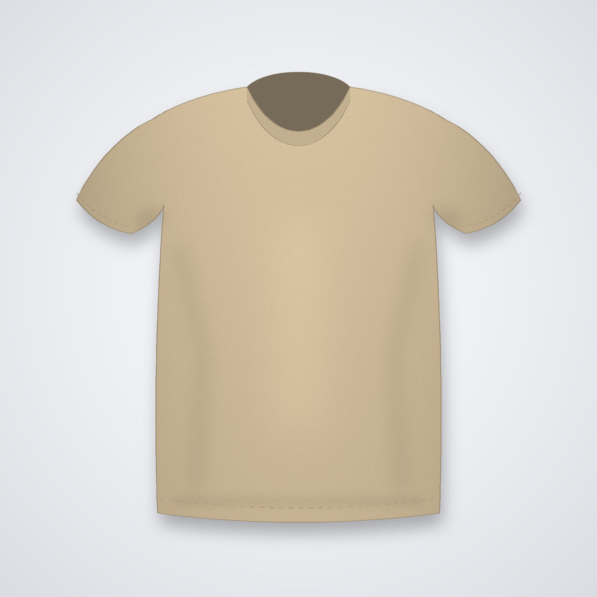 Custom round neck t-shirt in Beige