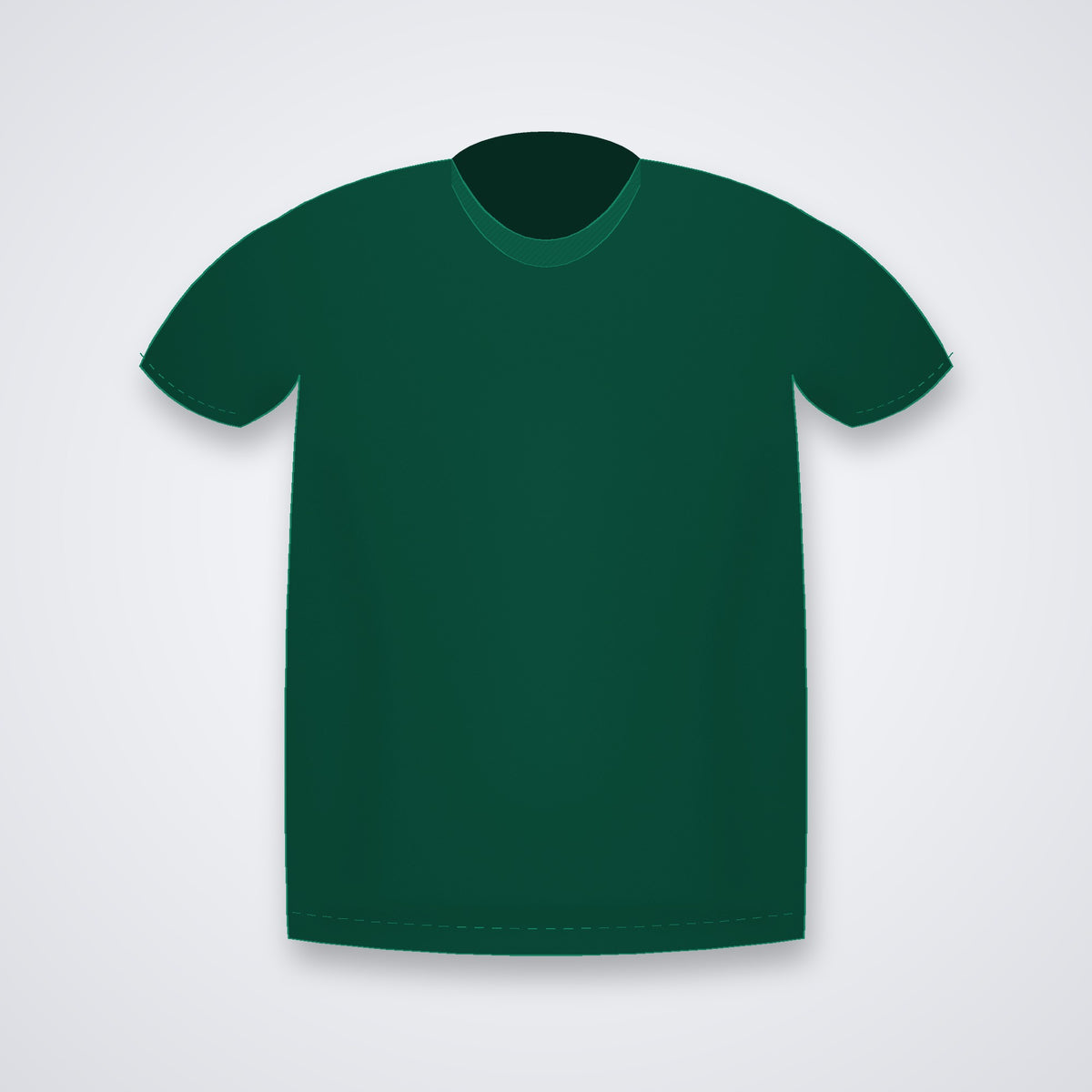 Custom round neck t-shirt in Bottle Green