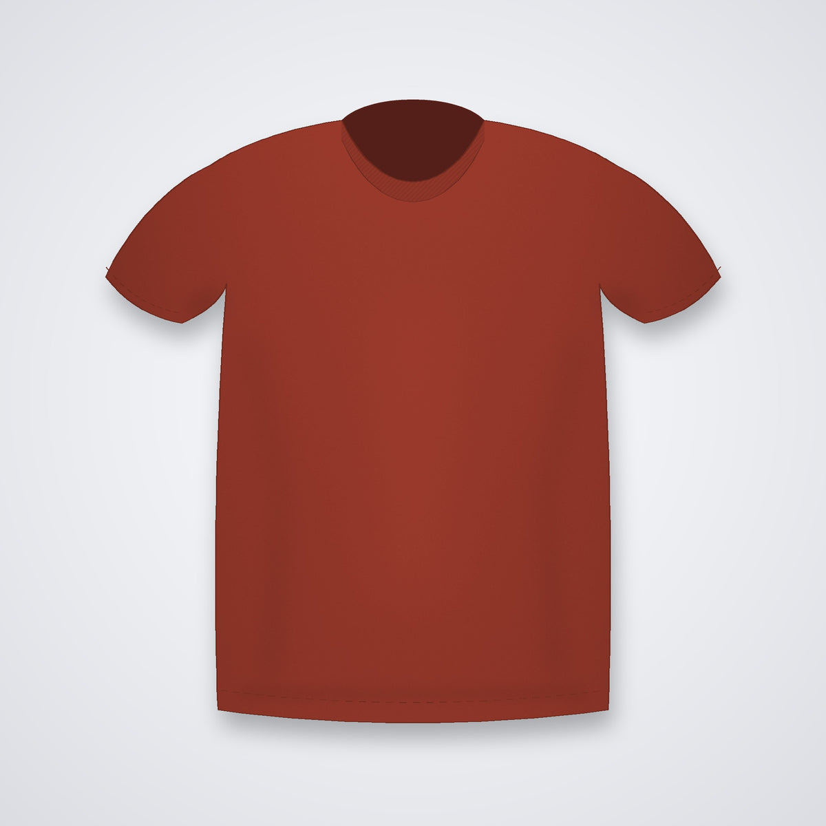 Custom round neck t-shirt in Brick Red