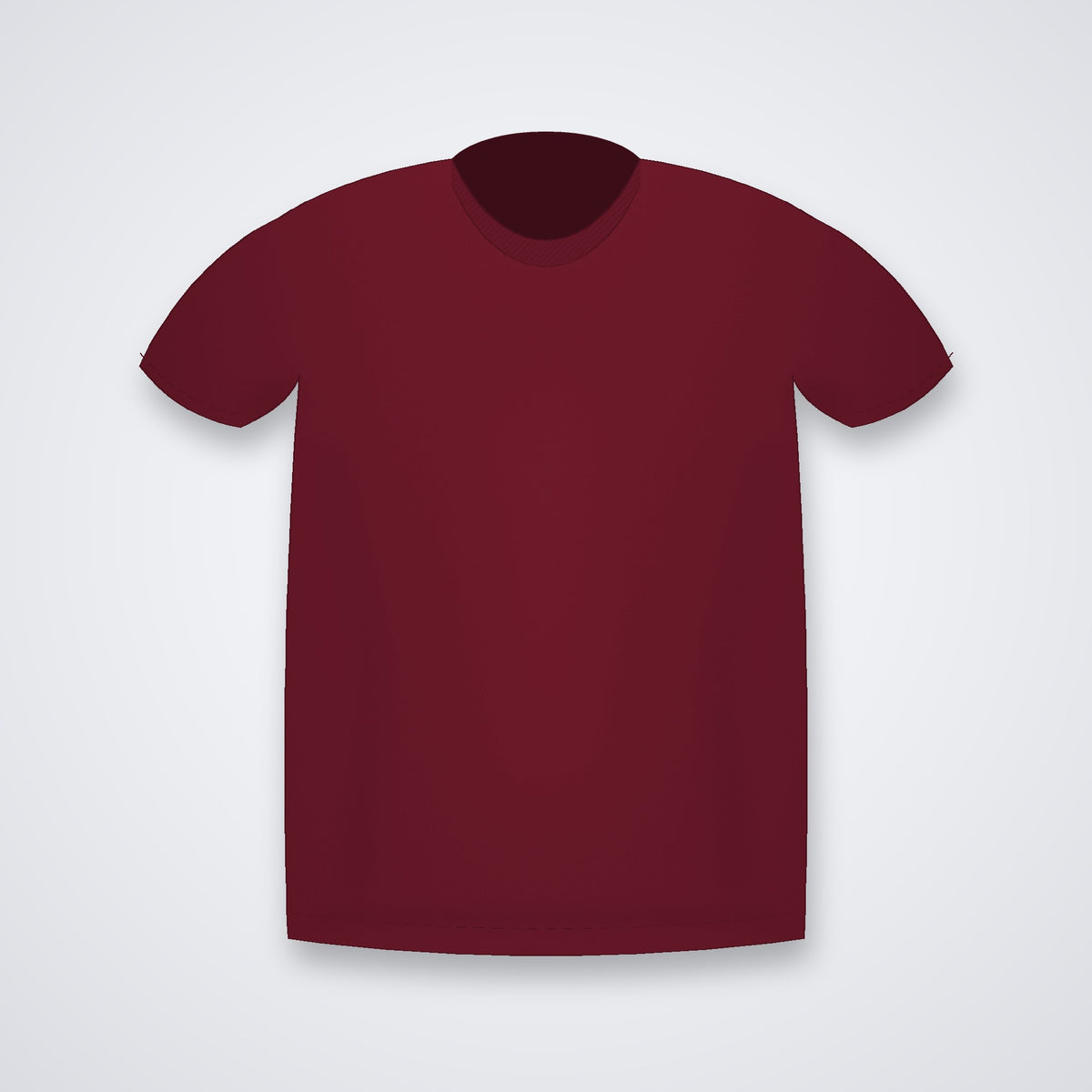 Custom round neck t-shirt in Maroon
