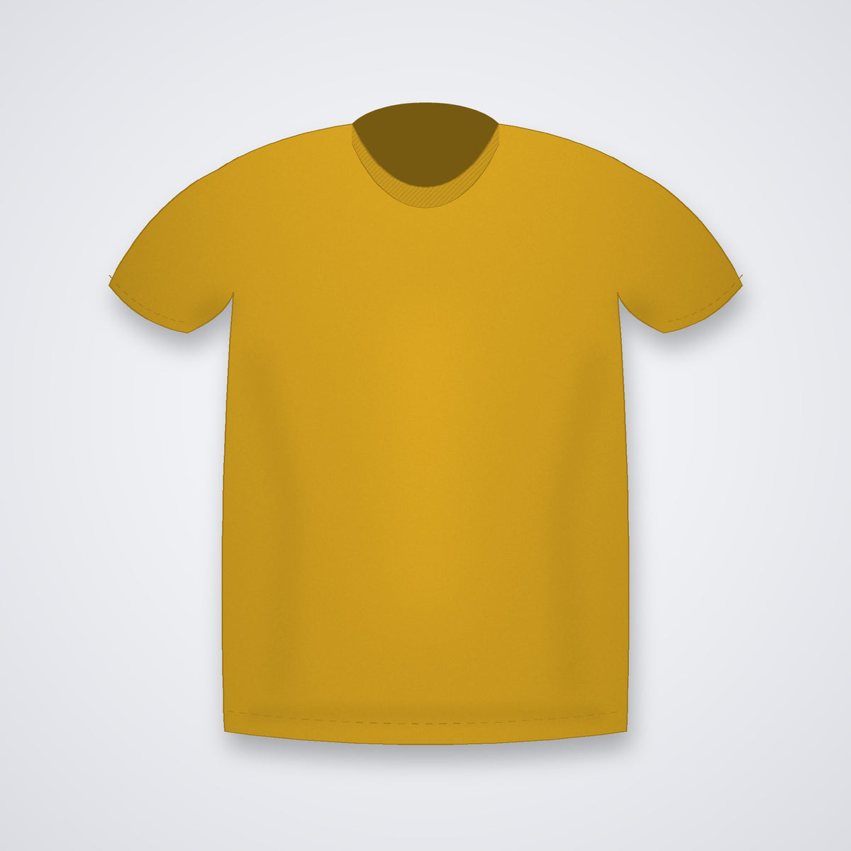 Custom round neck t-shirt in Mustard Yellow