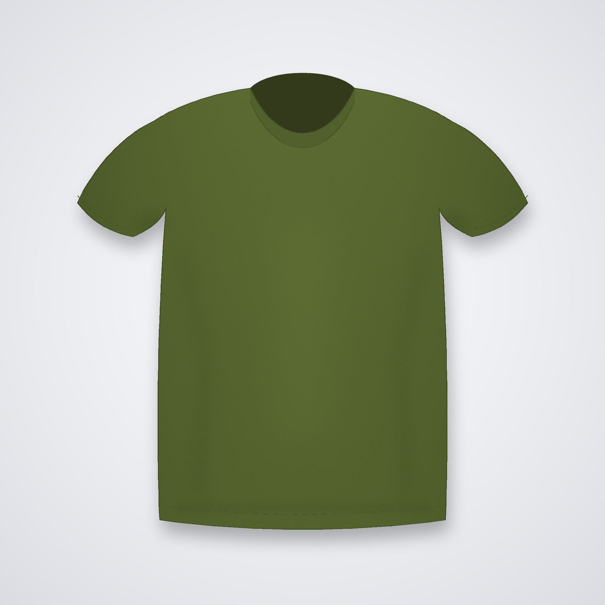 Custom round neck t-shirt in Olive Green