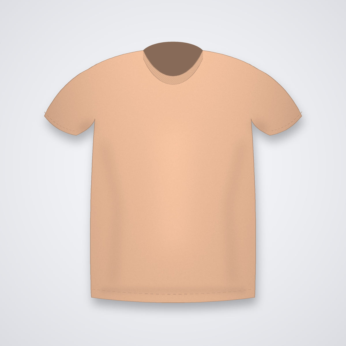 Custom round neck t-shirt in Peach