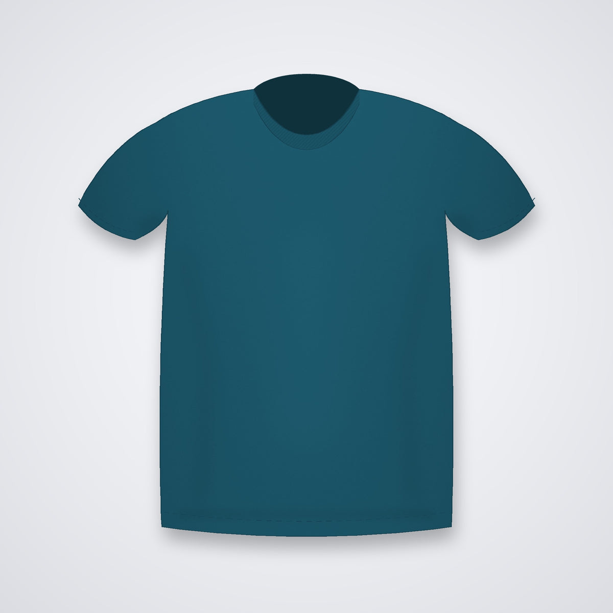 Custom round neck t-shirt in Petrol Blue