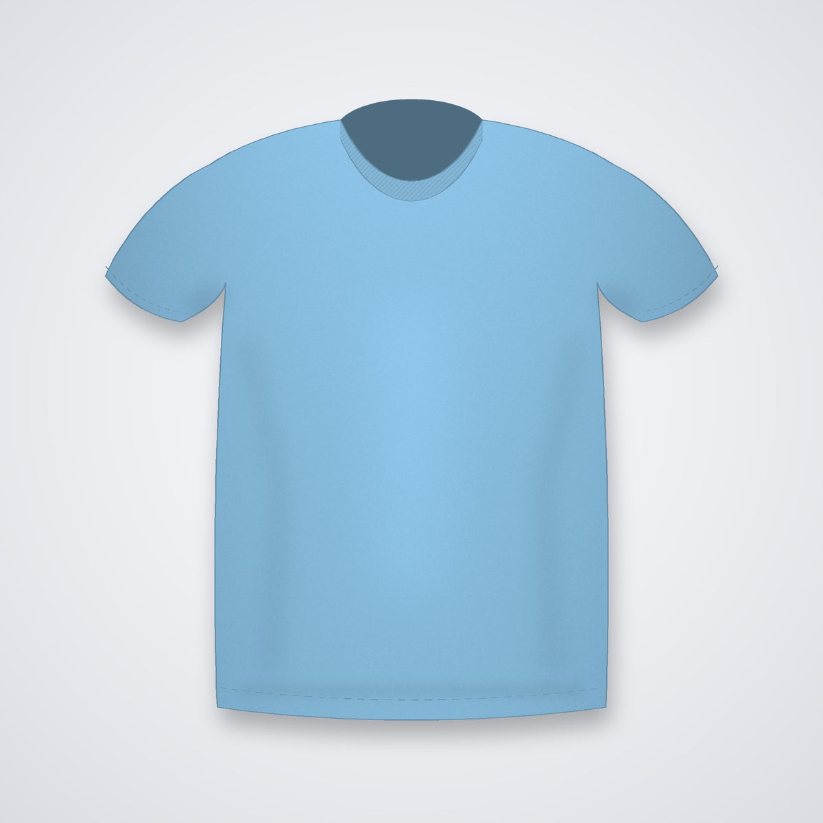 Custom round neck t-shirt in Sky Blue
